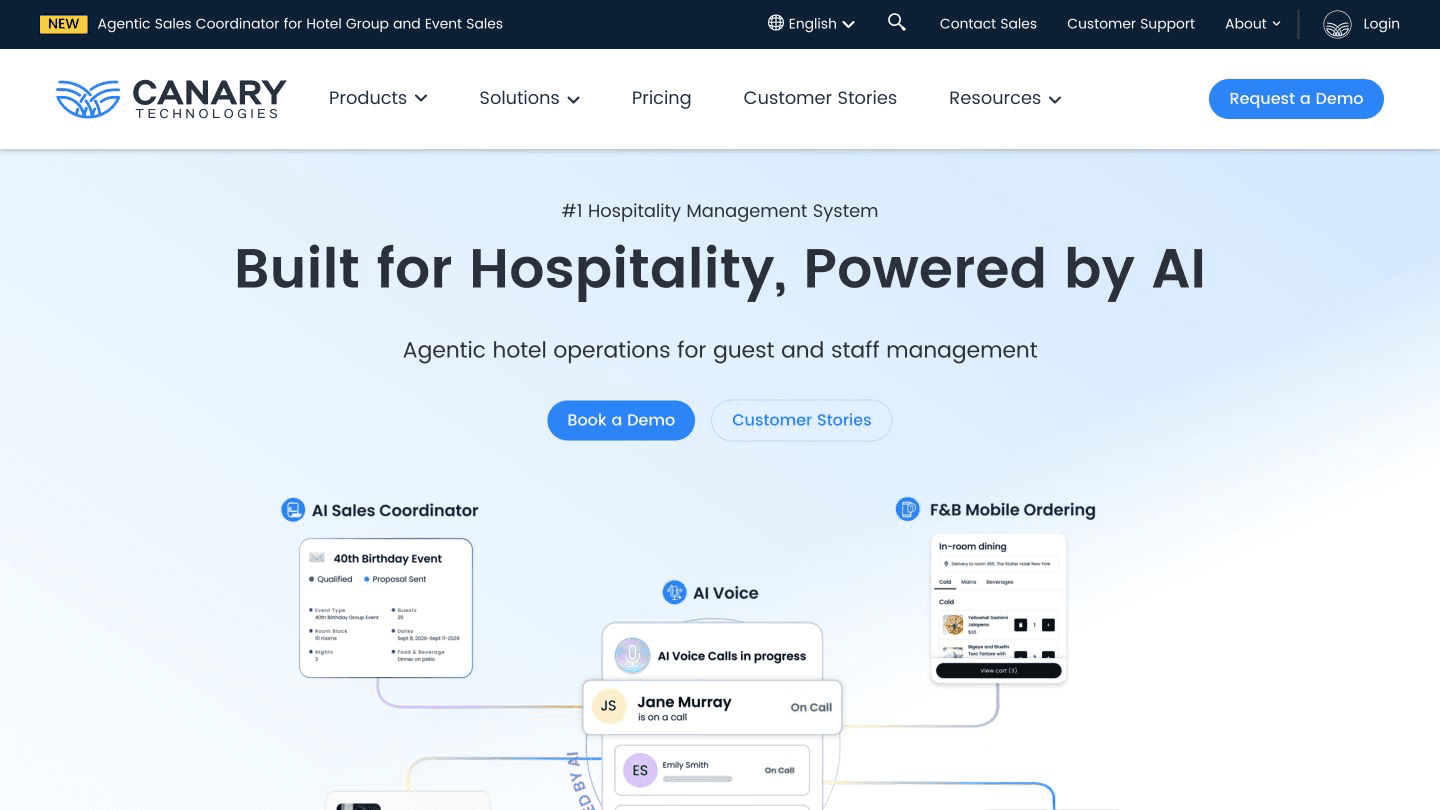 Canary Technologies homepage