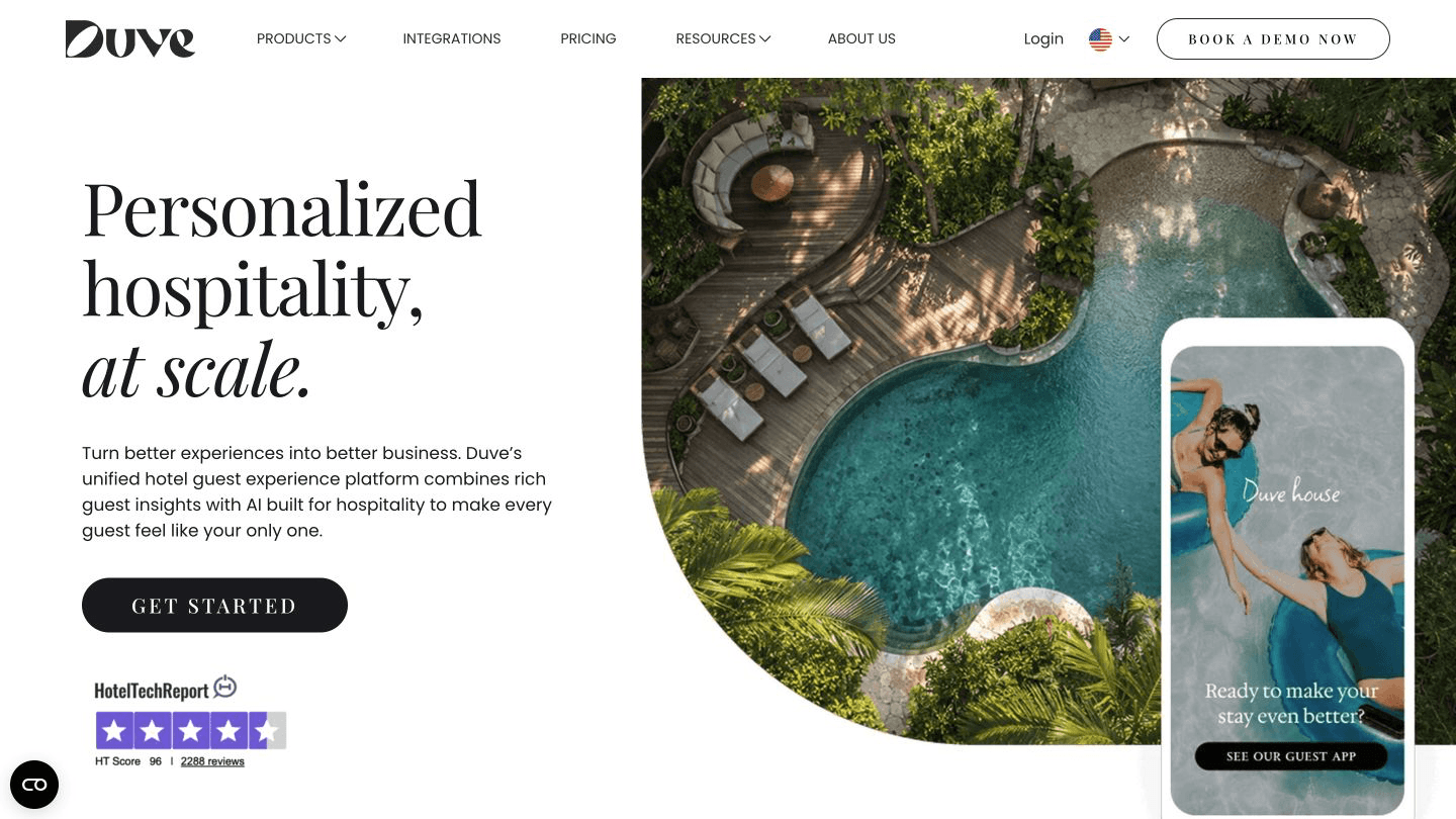 Duve homepage