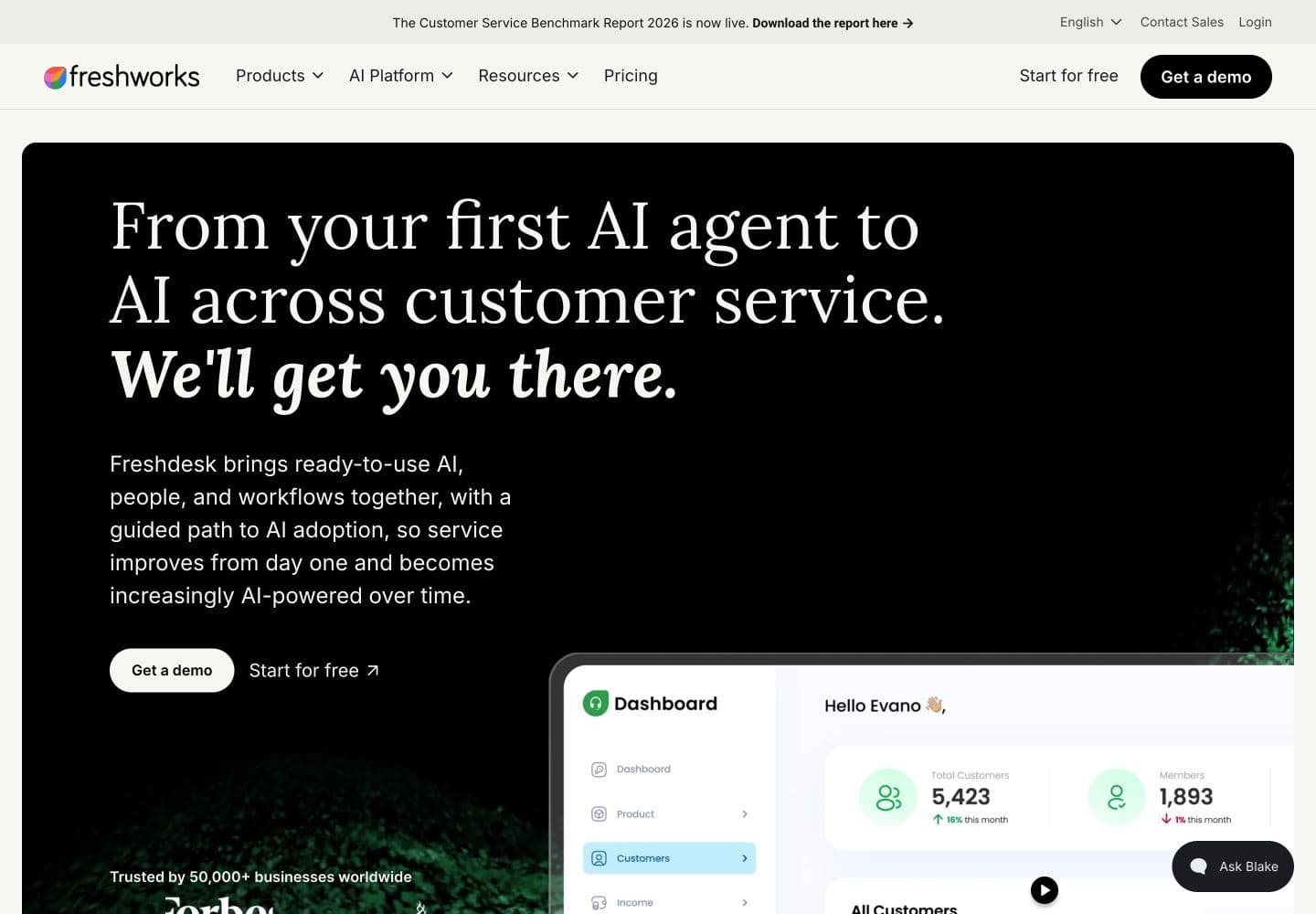 Freshdesk product website, September 2026