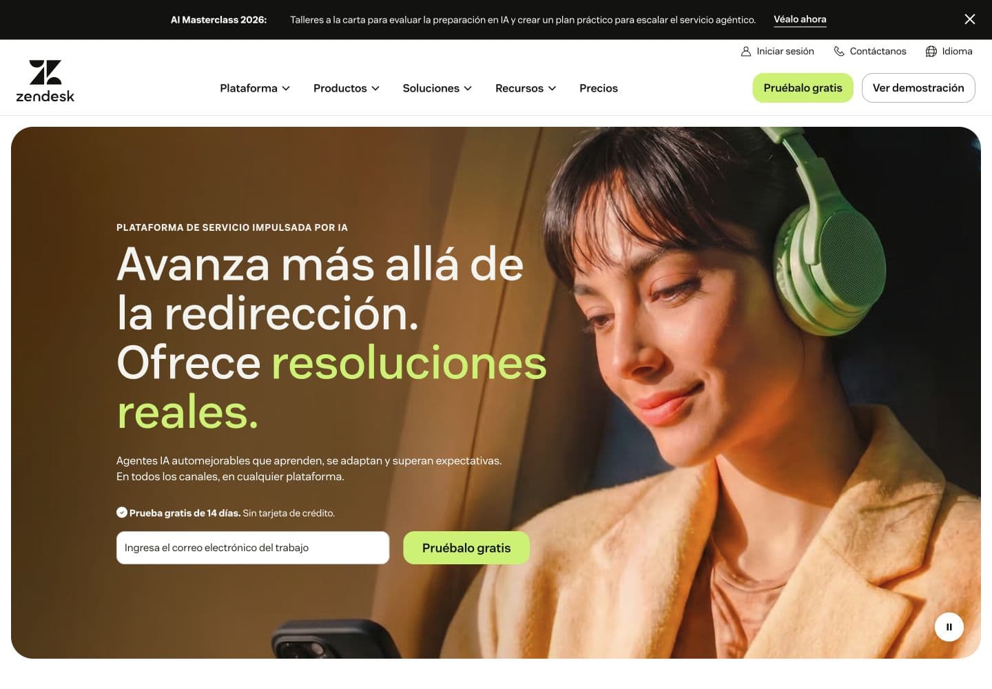 Zendesk product website, September 2026