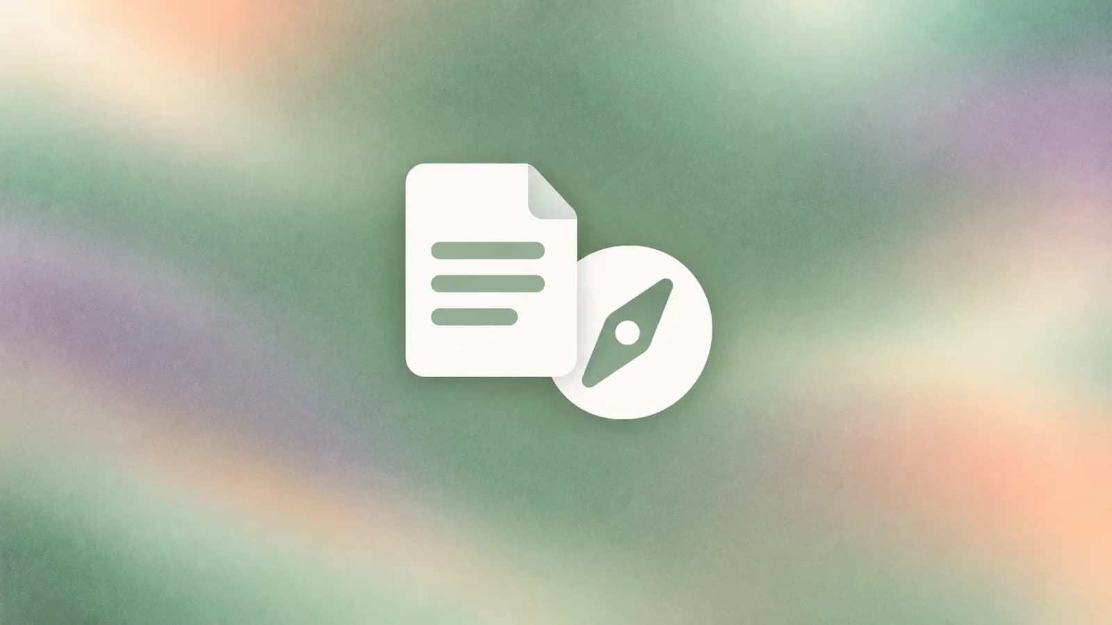 A document and compass representing llms.txt as a guide to website content