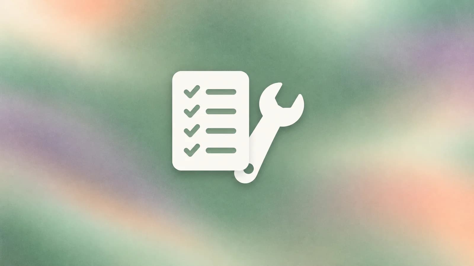 A four-item checklist and wrench representing practical website improvements