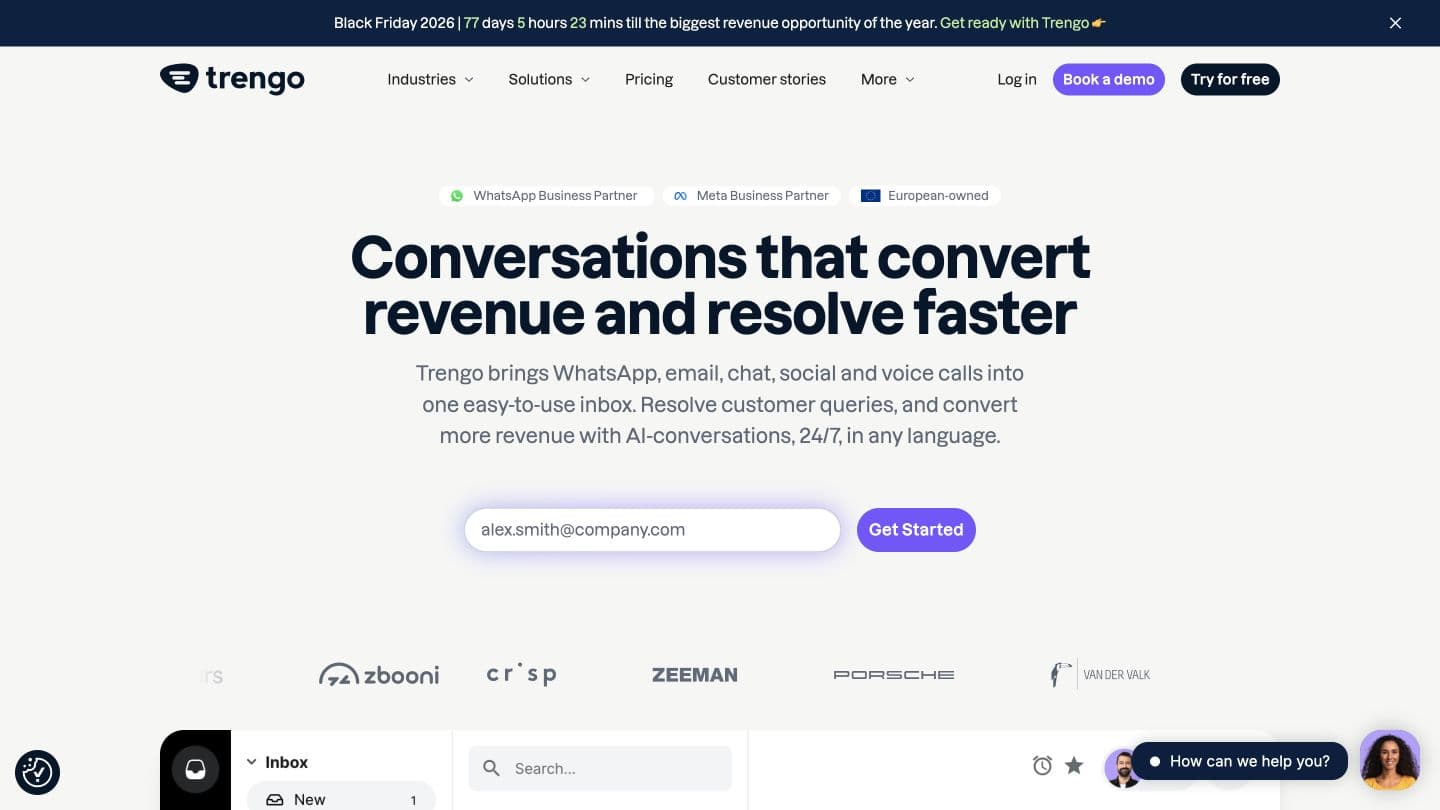 Trengo homepage