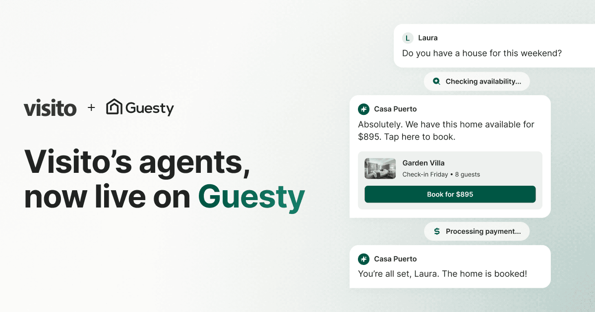 Visito is now available for Guesty