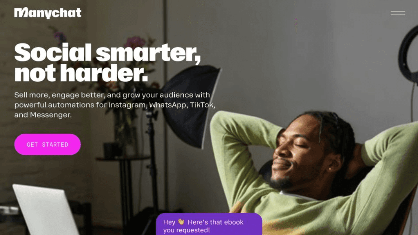 Manychat homepage