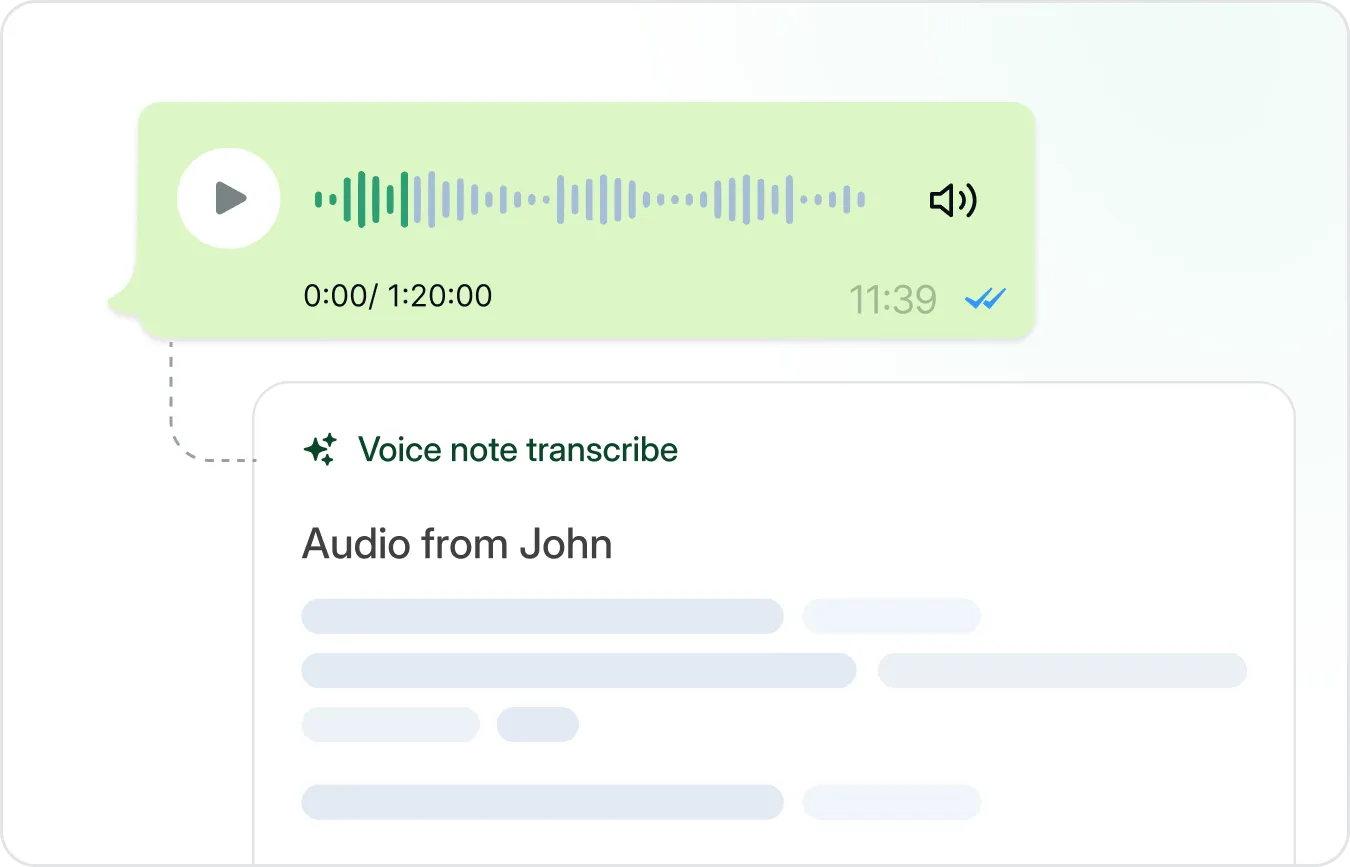 Transcricao e resposta de audios no WhatsApp